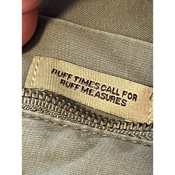 Ruff Hewn Womens 100% Cotton Pants Green Wide Leg Opening Pants RN 69016 Sz 8 - Picture 10 of 10